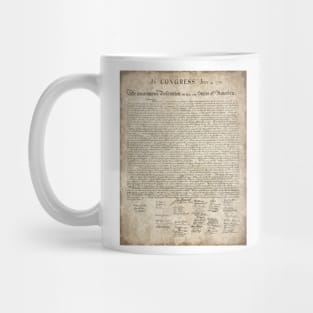 Vintage Style Declaration of Independence Mug